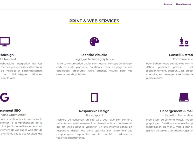 Graphisme et webdesign - création de site web