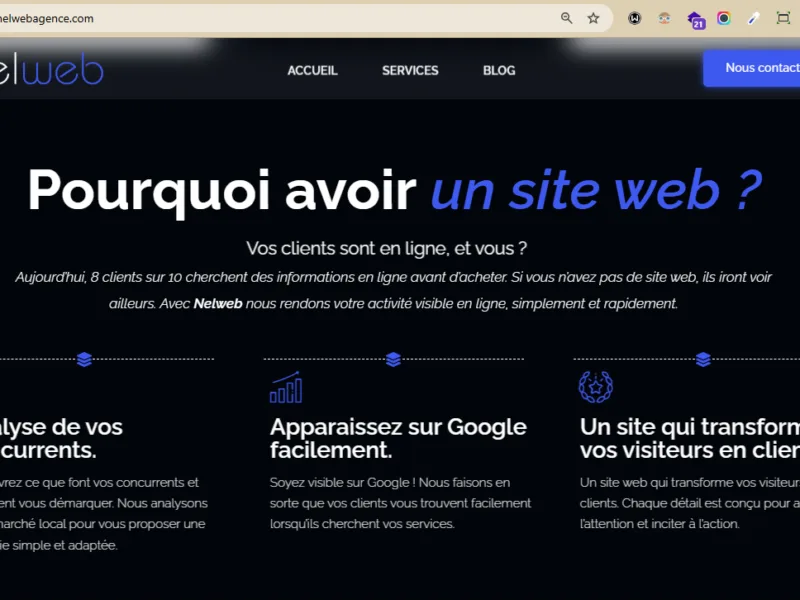 Création de sites web professionnels et responsifs