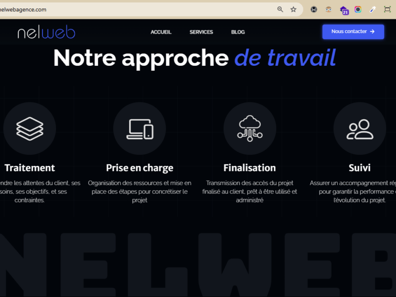 Création de sites web professionnels et responsifs